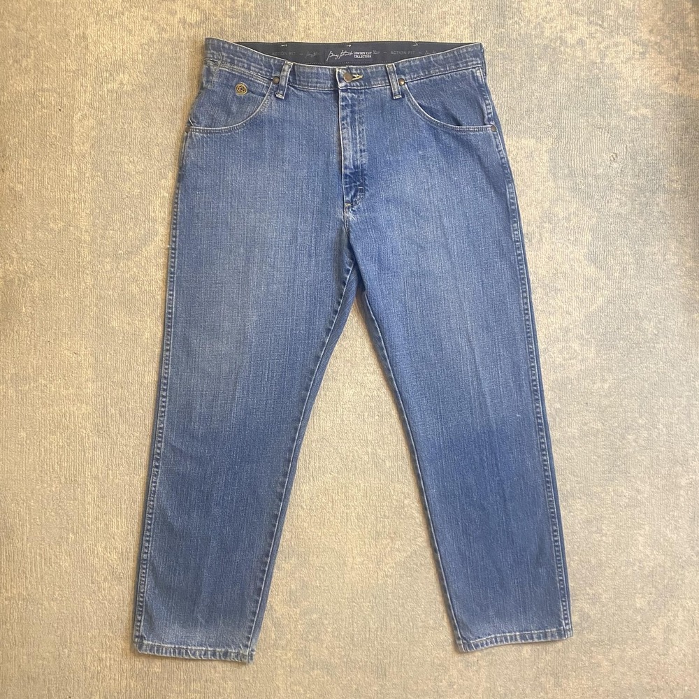 Wrangler George Strait Cowboy Cut Jeans Mens 36x30 Blue Medium Wash Denim Pants